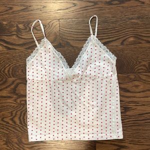 brandy melville heart tank top